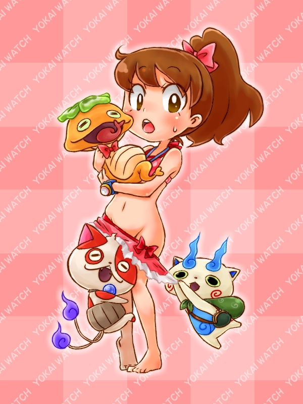 komasan, kodama fumika, tsuchinoko, and buchinyan (youkai watch and 1 more) drawn by ohshioyou