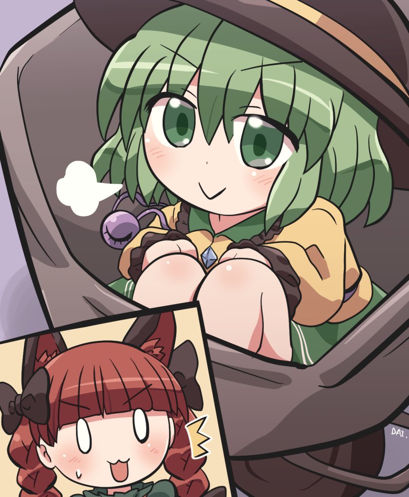 komeiji koishi and kaenbyou rin (touhou) drawn by rokugou_daisuke