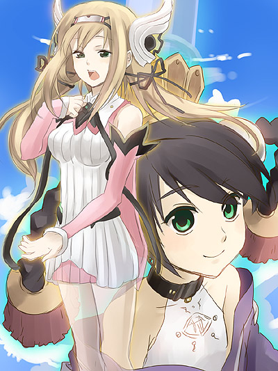 aurica nestmile and misha arsellec lune (ar tonelico and 1 more) drawn by umishima_senbon
