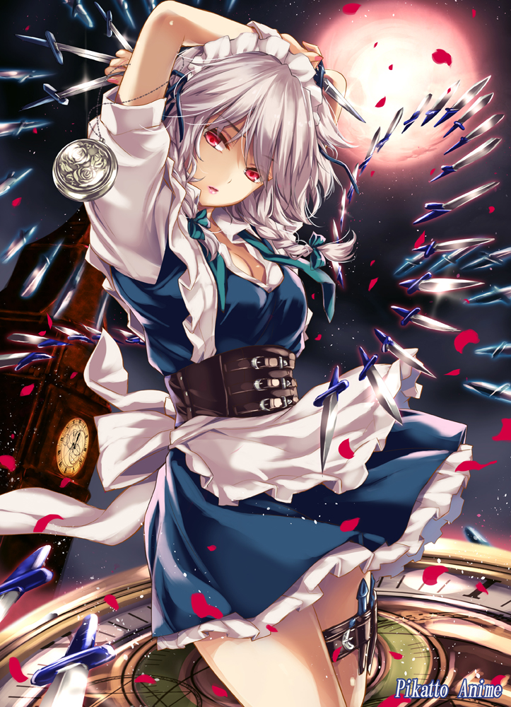 izayoi sakuya (touhou) drawn by monety