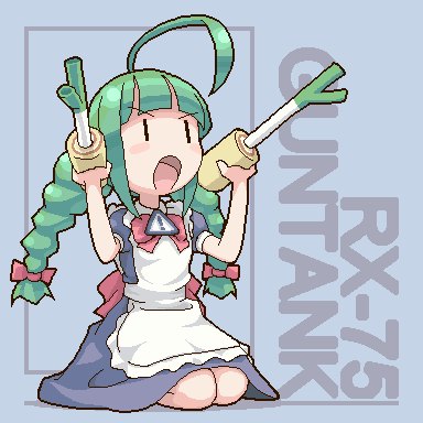 me-tan and guntank (gundam and 1 more) drawn by furi