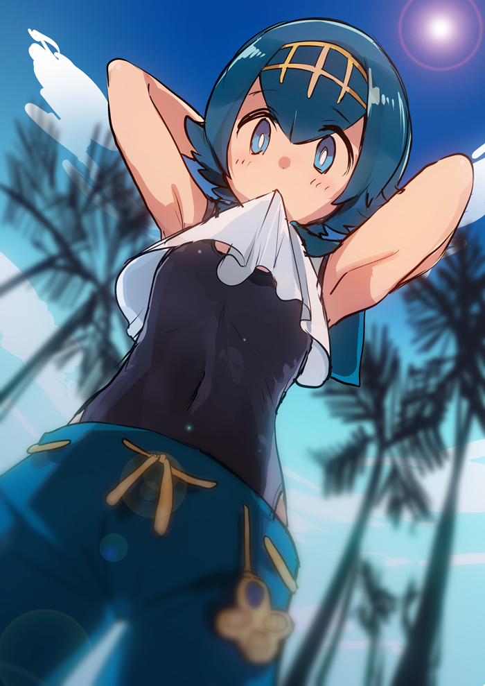 lana (pokemon and 1 more) drawn by onbin_ha