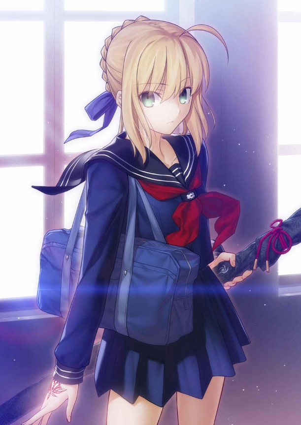 artoria pendragon and master artoria (fate and 2 more) drawn by simosi and takeuchi_takashi