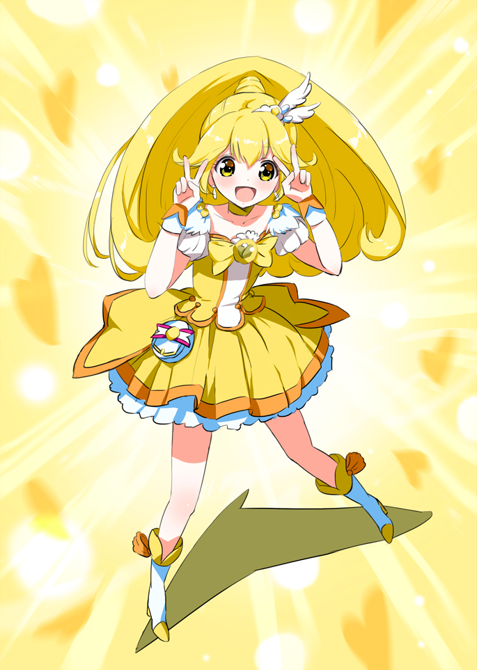 kise yayoi and cure peace (precure and 1 more) drawn by saitou_masatsugu