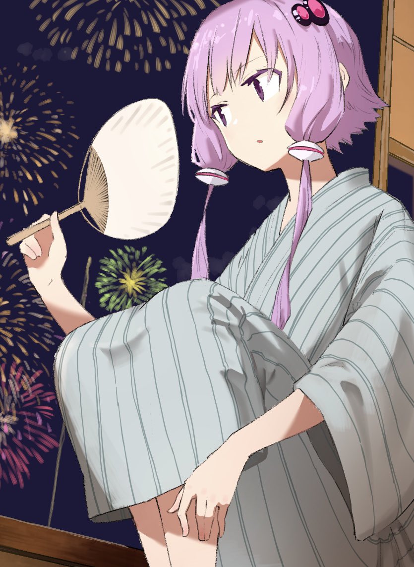 yuzuki yukari (vocaloid and 1 more) drawn by toriatamastudio