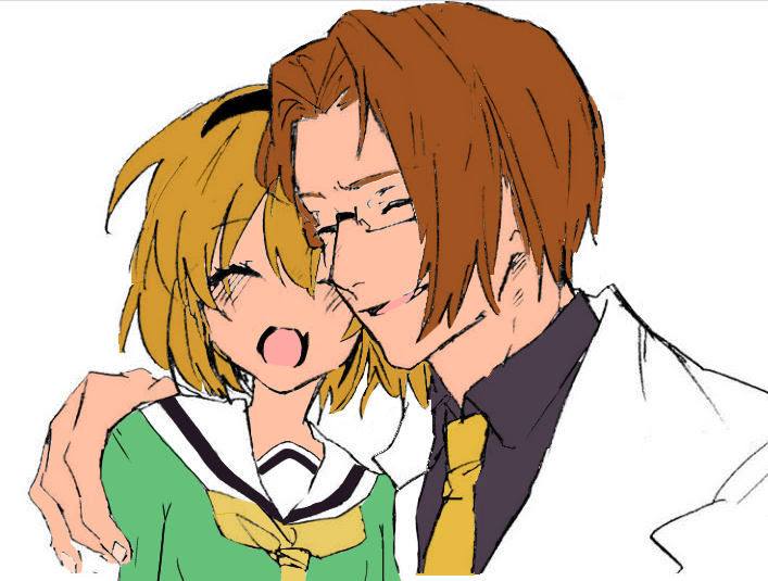 houjou satoko and irie kyousuke (higurashi no naku koro ni)