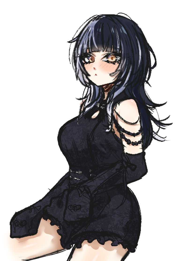 shiori novella (hololive and 1 more) drawn by penguin_stamp