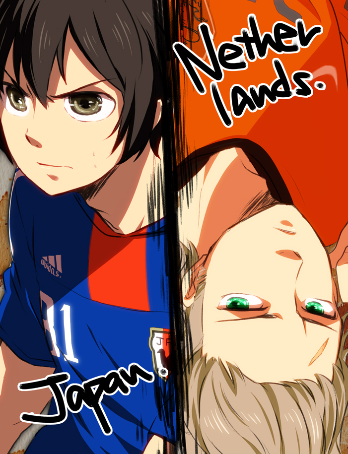 japan and netherlands (axis powers hetalia and 2 more) drawn by mito_(amerigigi1923)