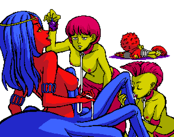 the queen and tarantula queen (lesbian spider-queens of mars) drawn by kinuko_(kinucakes)