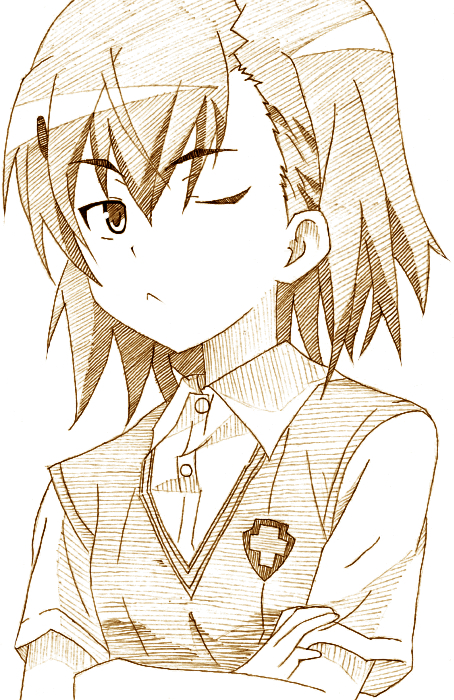 misaka mikoto (toaru majutsu no index and 1 more) drawn by isao_(bb)