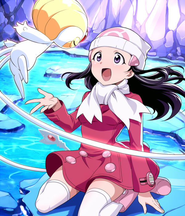 dawn and uxie (pokemon and 2 more) drawn by hakka_(88hk88)
