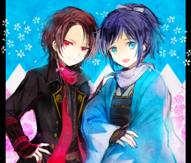 kashuu kiyomitsu and yamato-no-kami yasusada (touken ranbu) drawn by yuhazu_(rhe-rhe)
