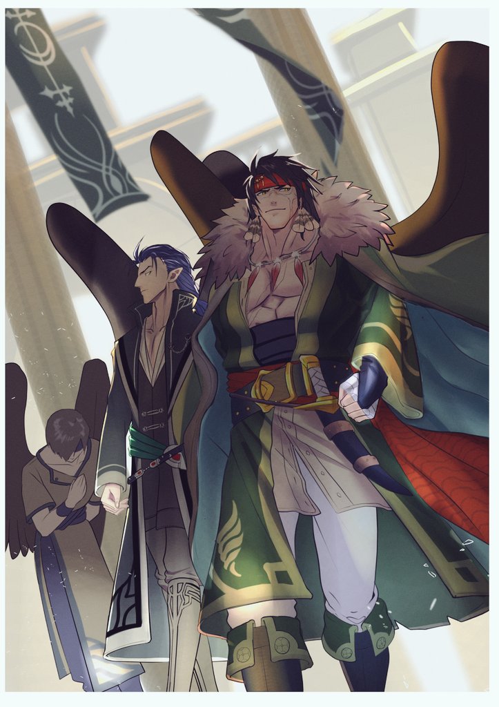 tibarn and naesala (fire emblem and 1 more) drawn by naesala1063