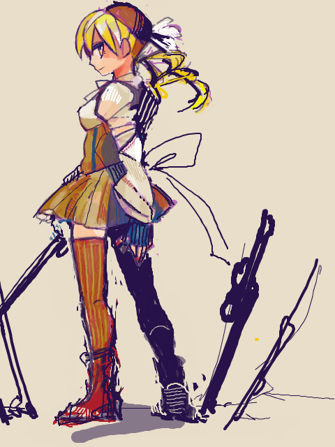 tomoe mami (mahou shoujo madoka magica) drawn by turpentine_(pin)