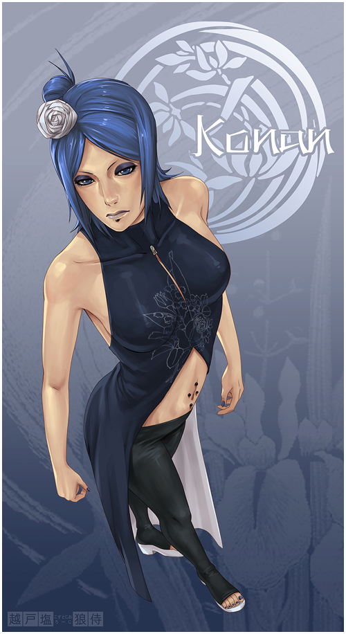 konan (naruto and 1 more) drawn by rogie_custodio