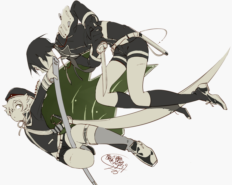 hotarumaru and yagen toushirou (touken ranbu) drawn by suou_(sdurorhr)