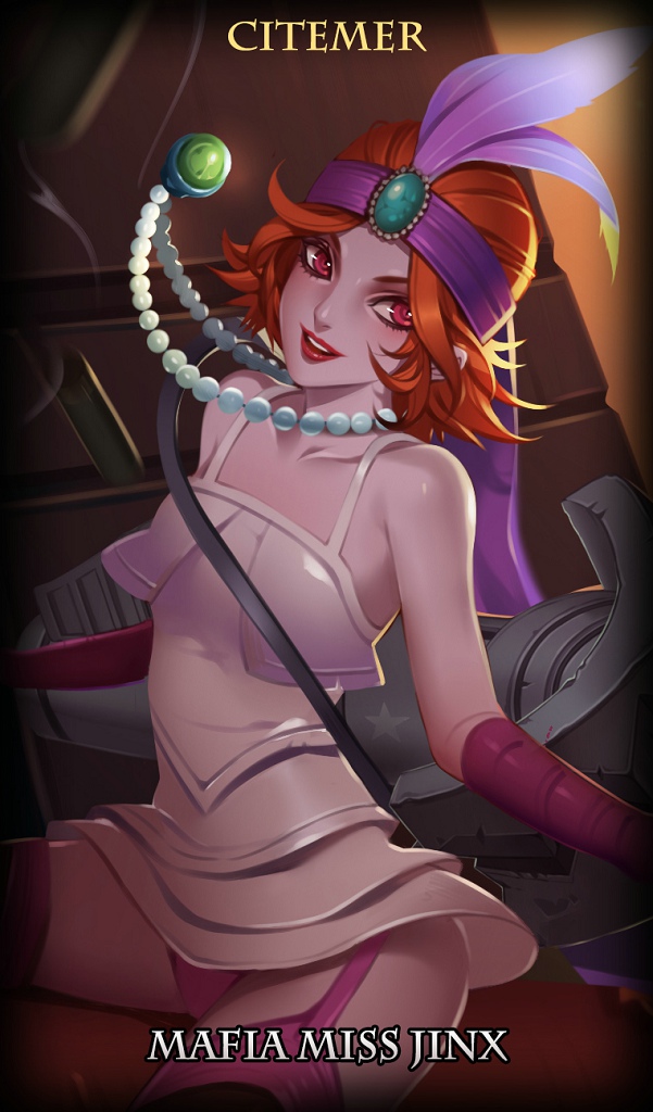 jinx and crime city jinx (league of legends) drawn by citemer