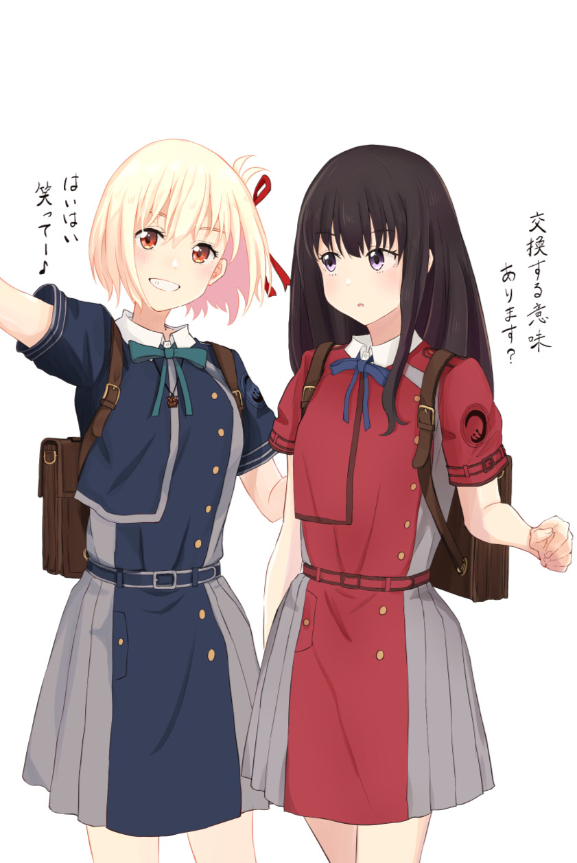 nishikigi chisato and inoue takina (lycoris recoil) drawn by futaba_(rei-futaba)