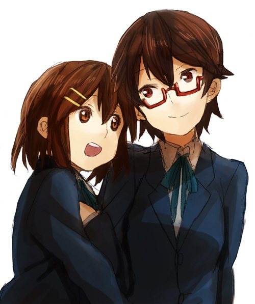 hirasawa yui and manabe nodoka (k-on!) drawn by fukutarou_(enji127)