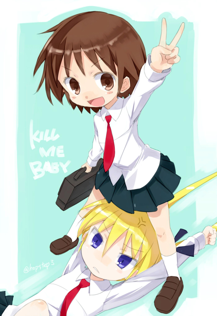 sonya and oribe yasuna (kill me baby) drawn by salamander_(hop-step)