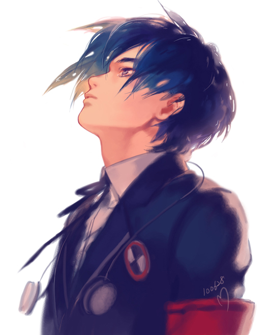 yuuki makoto (persona and 1 more) drawn by mi-e-ra