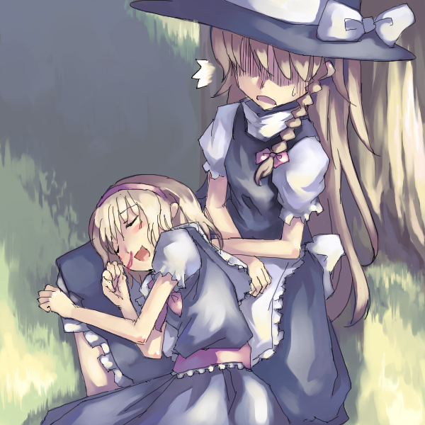 kirisame marisa and alice margatroid (touhou) drawn by mikage_sekizai