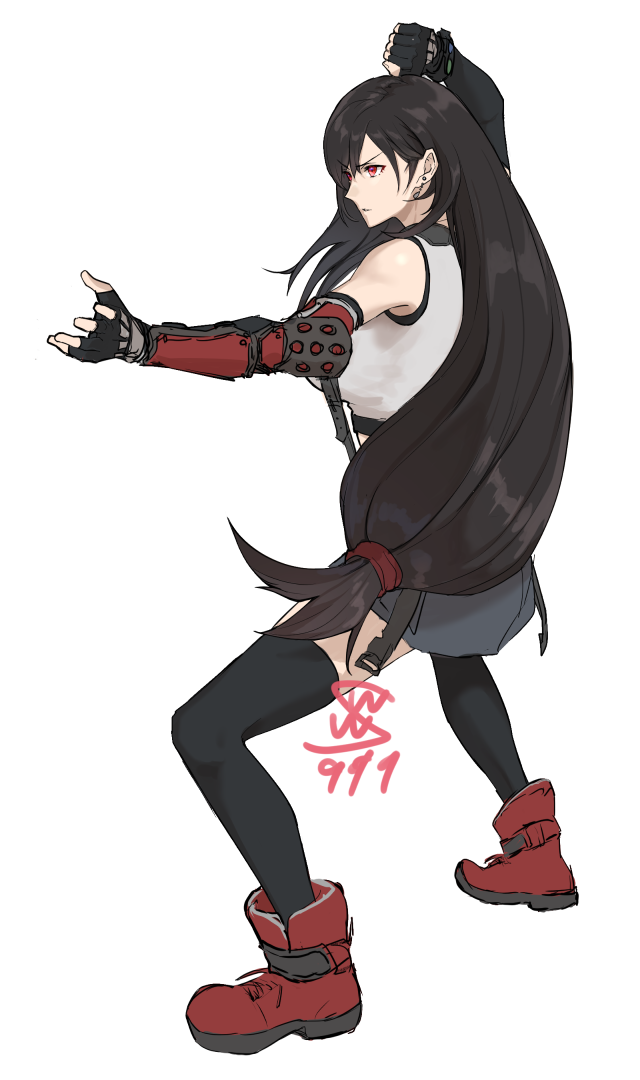 tifa lockhart (final fantasy and 2 more) drawn by wasawa_(wsw_999)