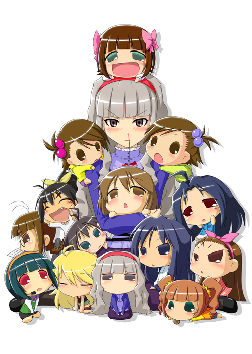 shijou takane, chihyaa, haruka-san, takanya, yukipo, and 10 more (idolmaster and 1 more) drawn by shirosame