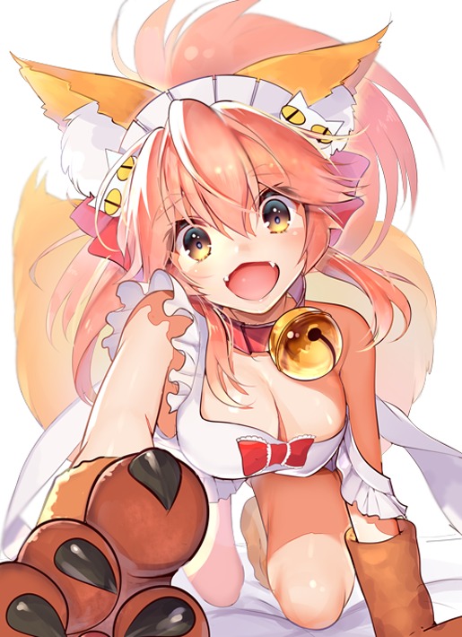 tamamo and tamamo cat (fate and 1 more) drawn by mogullaz