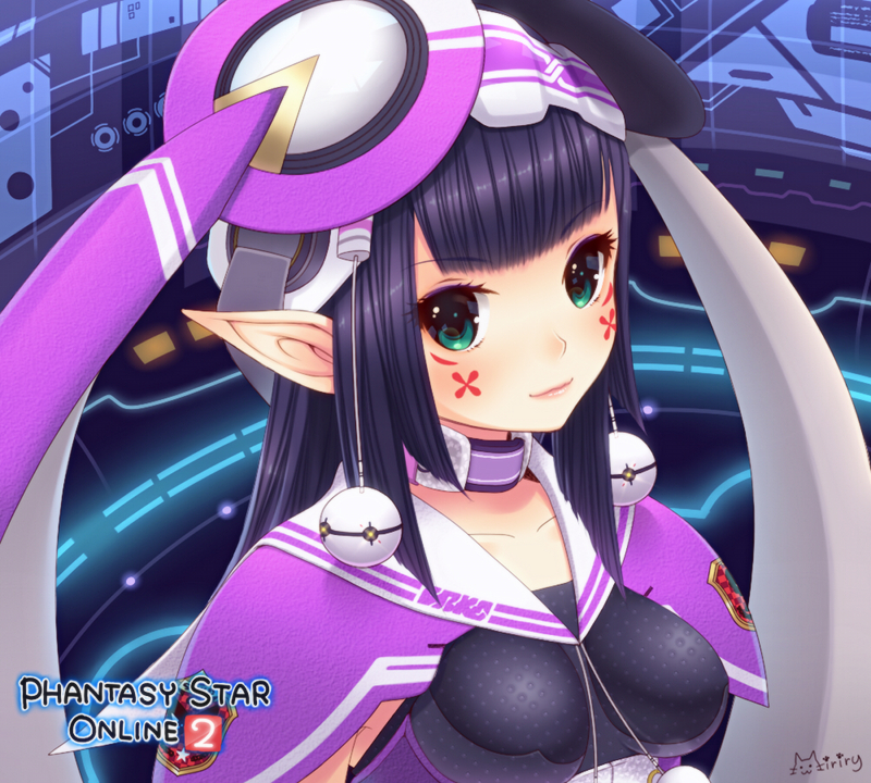 rupika and wiola magica (phantasy star and 1 more) drawn by miriry
