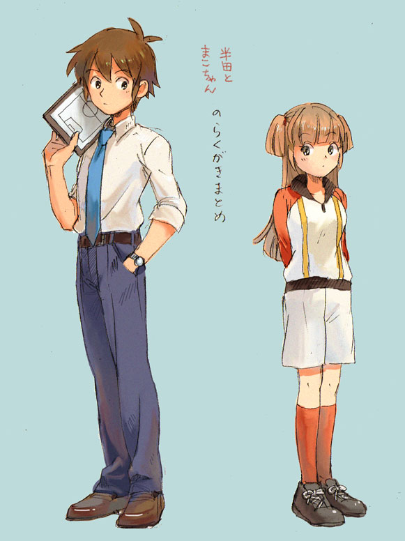 handa shin'ichi and kisaragi mako (inazuma eleven go and 1 more) drawn by nona_(831korokke)