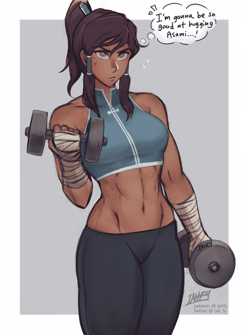 korra (avatar legends and 1 more) drawn by iahfy