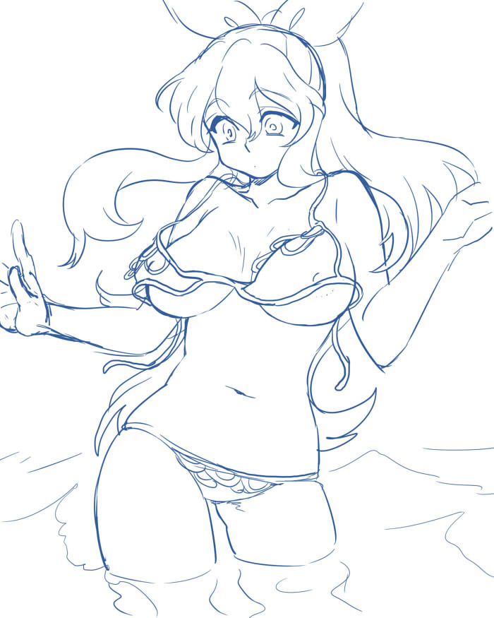 kamishirasawa keine (touhou) drawn by yumiya