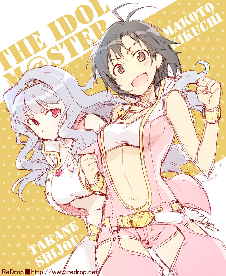 kikuchi makoto and shijou takane (idolmaster) drawn by redrop