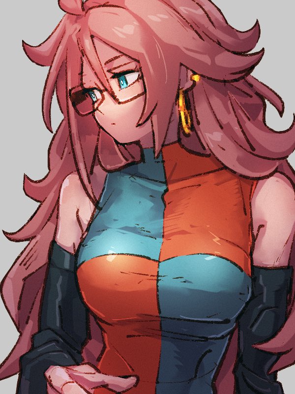 android 21 (dragon ball and 1 more) drawn by kemachiku
