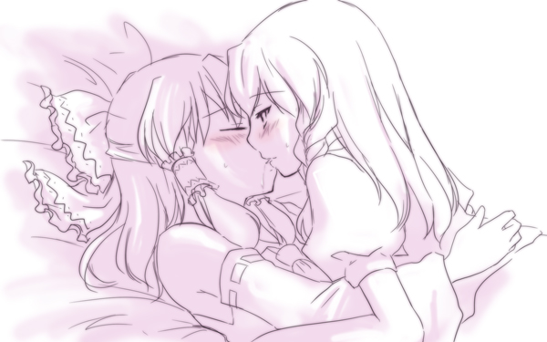 hakurei reimu and kirisame marisa (touhou) drawn by mizuki_riko