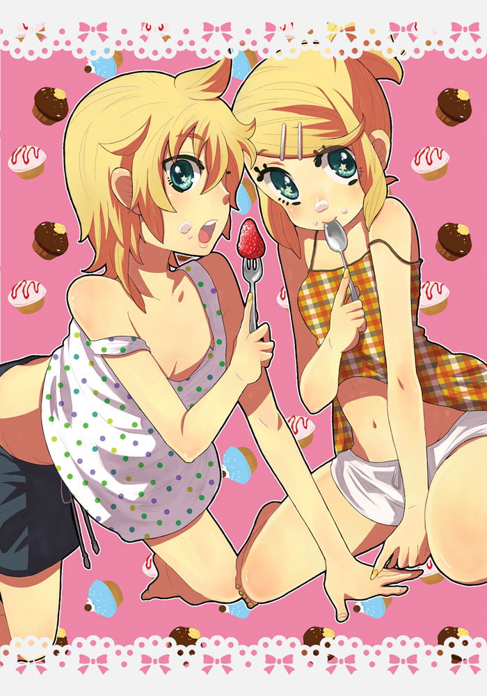 kagamine rin and kagamine len (vocaloid) drawn by tako_(takoyakill)