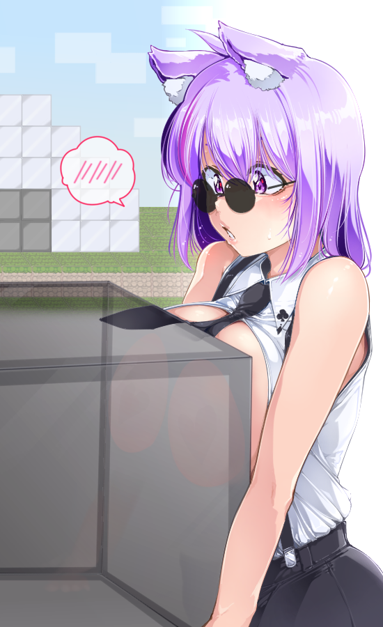 nekomata okayu (hololive and 1 more) drawn by aratama_(a-tama)