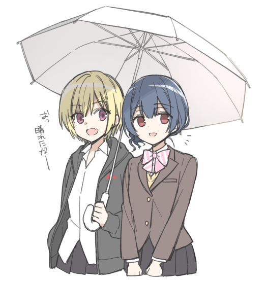 morino rinze and saijo juri (idolmaster and 1 more) drawn by pepuko