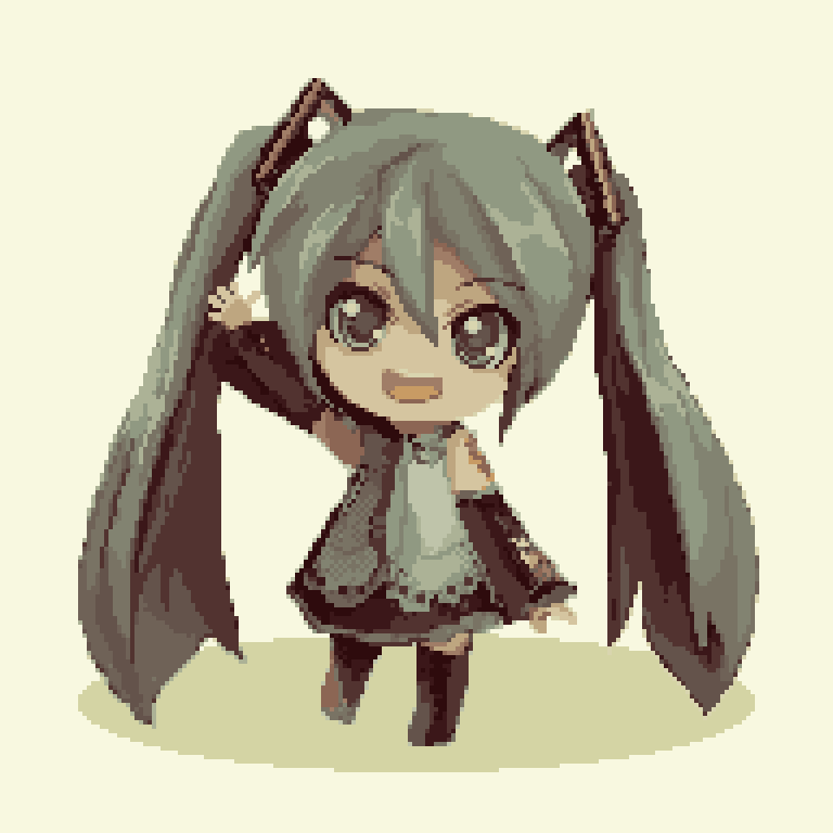hatsune miku and mikudayo (vocaloid) drawn by daisen_(specialdaisen)