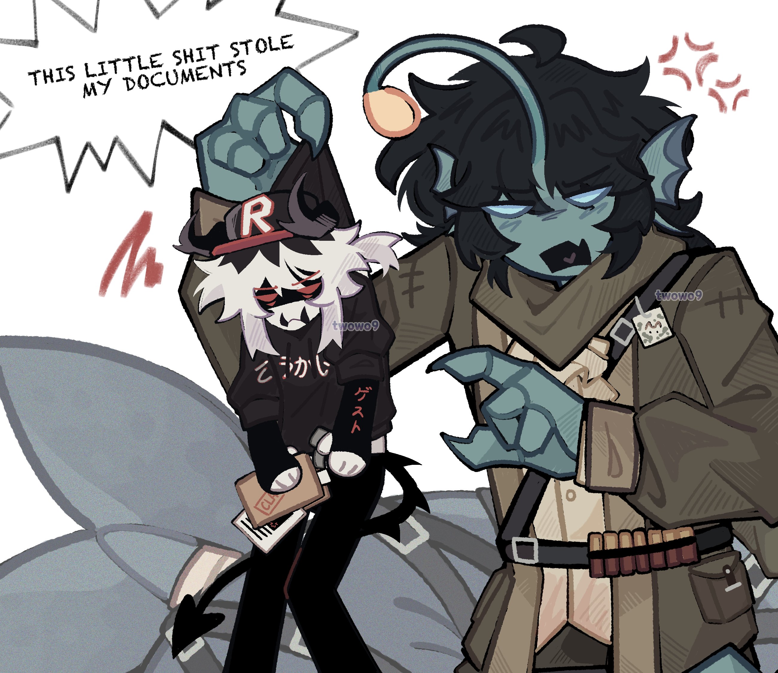 sebastian solace and pest (roblox and 2 more) drawn by twowo9 | Danbooru
