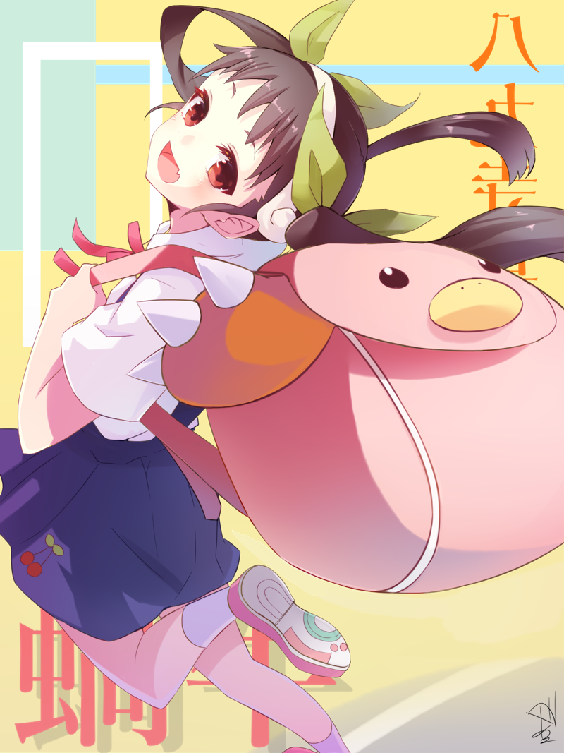 hachikuji mayoi (monogatari and 1 more) drawn by amagasa_nadame