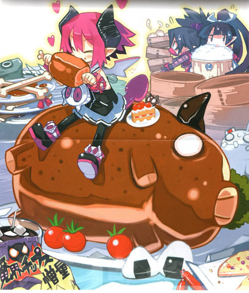 raspberyl, kyoko needleworker, and asuka cranekick (disgaea and 1 more) drawn by yamamoto_keiji