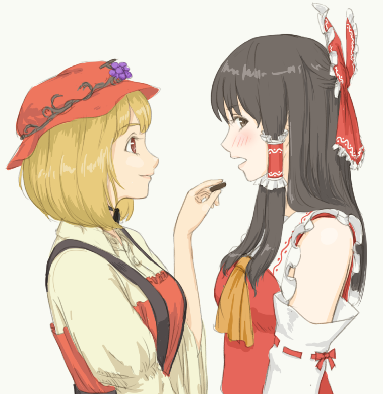 hakurei reimu and aki minoriko (touhou) drawn by kitano_(kitanosnowwhite)