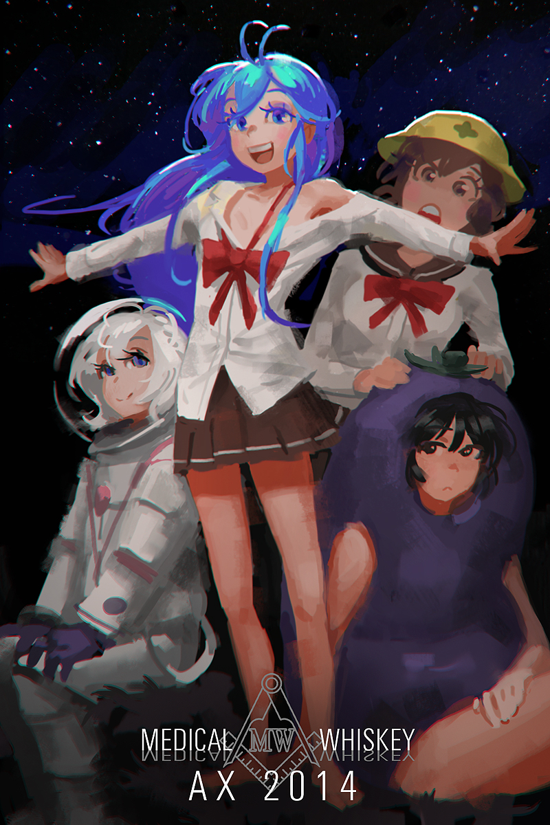 touwa erio, mifune ryuuko, maekawa, and hoshimiya yashiro (denpa onna to seishun otoko) drawn by doyora