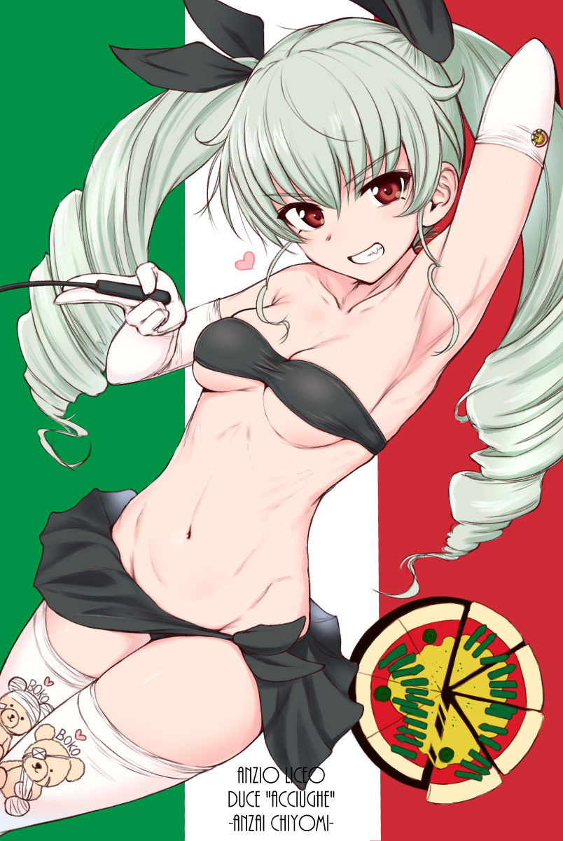 anchovy (girls und panzer) drawn by makabe_gorou