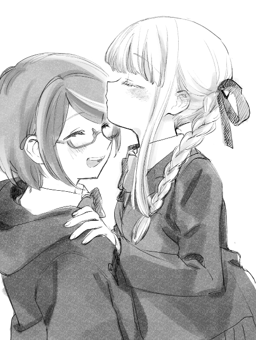 kirigiri kyoko and samidare yui (danganronpa and 1 more) drawn by no+bi=