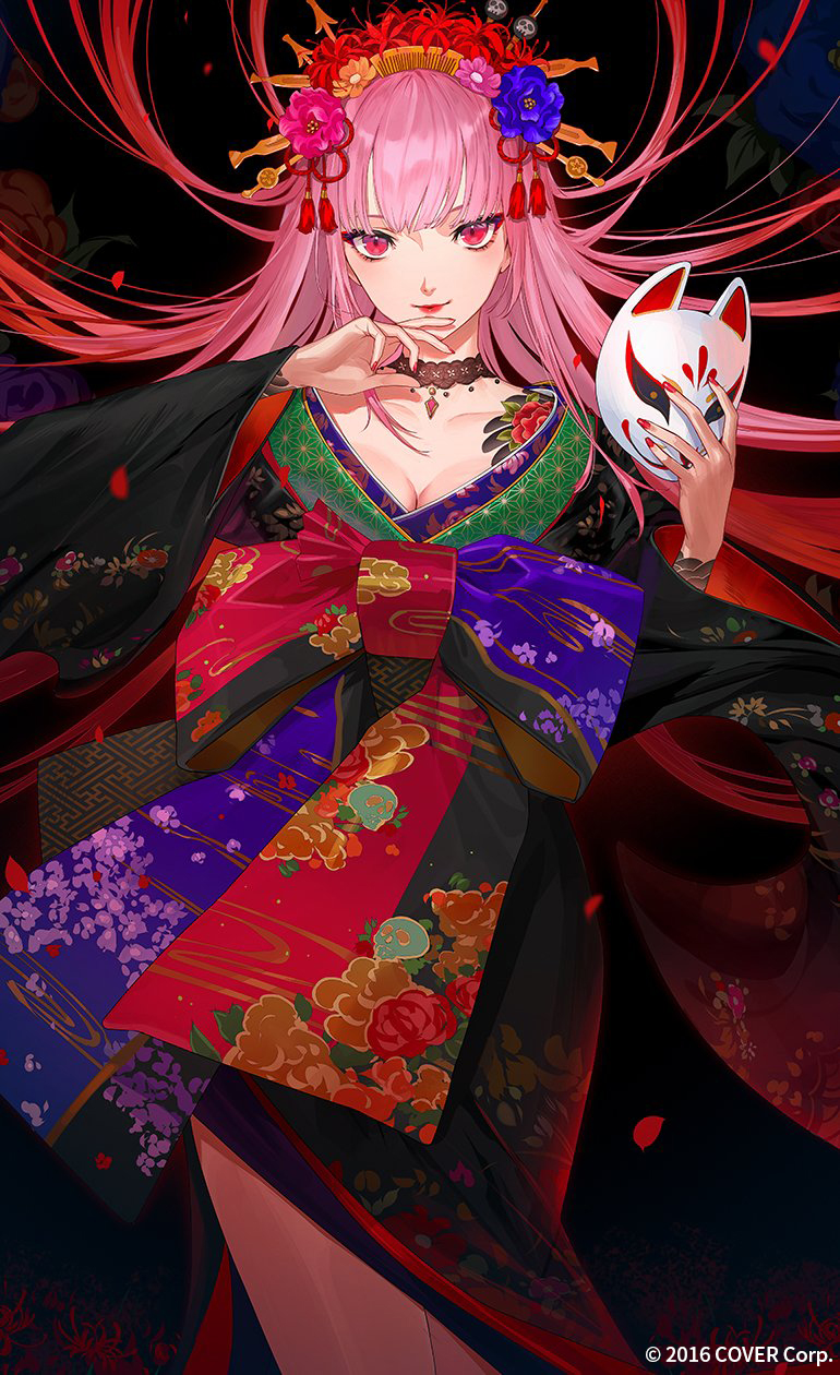 mori calliope (hololive and 2 more) drawn by ekao