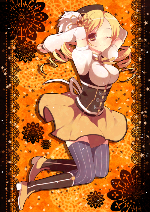 tomoe mami (mahou shoujo madoka magica) drawn by akai_(akanan)