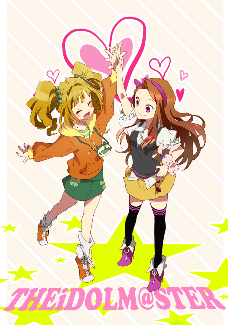 minase iori, takatsuki yayoi, and usa-chan (idolmaster) drawn by shinoasa